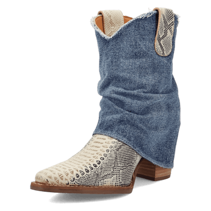 DENIM DREAM LEATHER BOOTIE