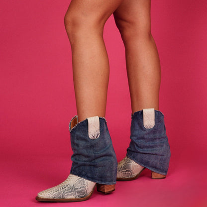 DENIM DREAM LEATHER BOOTIE