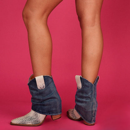 DENIM DREAM LEATHER BOOTIE