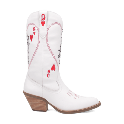 QUEEN A HEARTS LEATHER BOOT