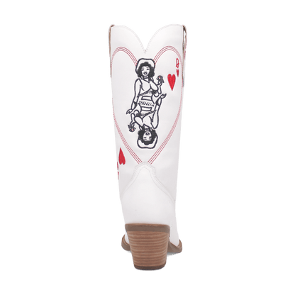 QUEEN A HEARTS LEATHER BOOT