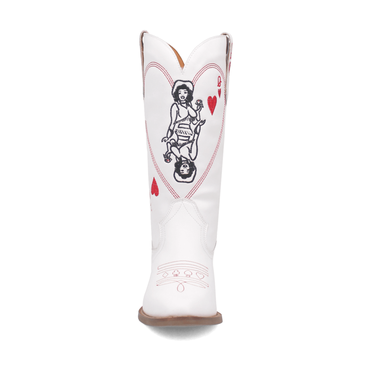 QUEEN A HEARTS LEATHER BOOT