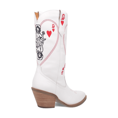 QUEEN A HEARTS LEATHER BOOT