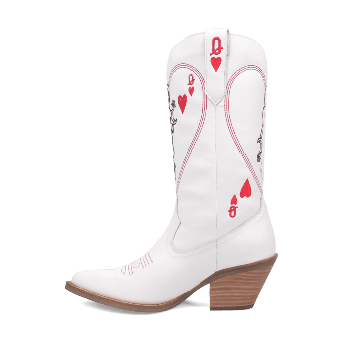 QUEEN A HEARTS LEATHER BOOT