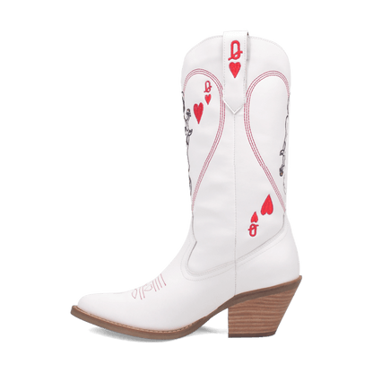 QUEEN A HEARTS LEATHER BOOT