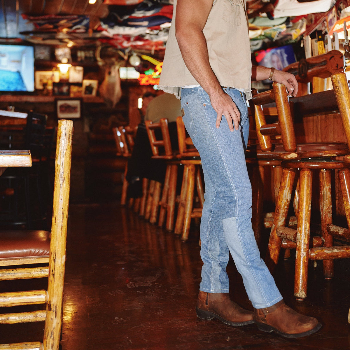 REV UP LEATHER HARNESS BOOT