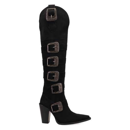 BUCKED OFF LEATHER BOOT
