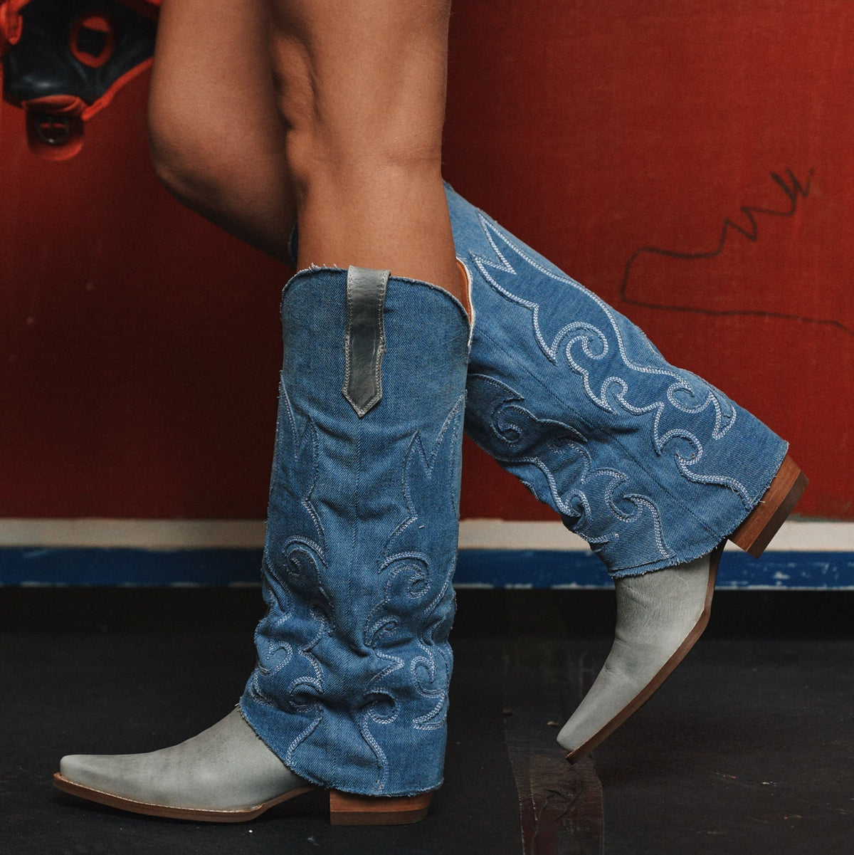 BLUE JEAN BABY LEATHER BOOT
