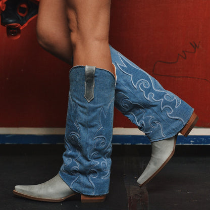 BLUE JEAN BABY LEATHER BOOT