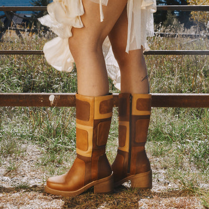 PATCHES LEATHER BOOT