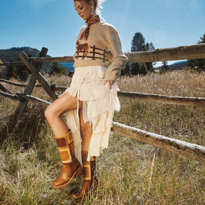 PATCHES LEATHER BOOT