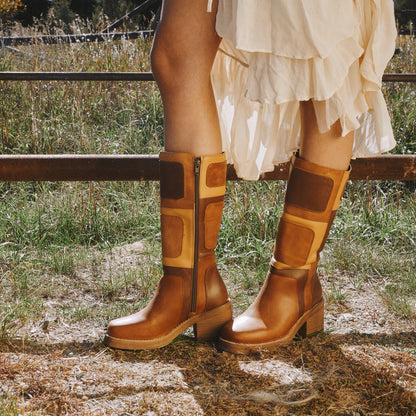 PATCHES LEATHER BOOT