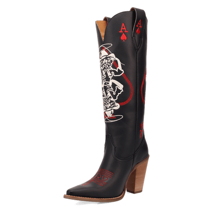 ACE OF SPADES LEATHER BOOT