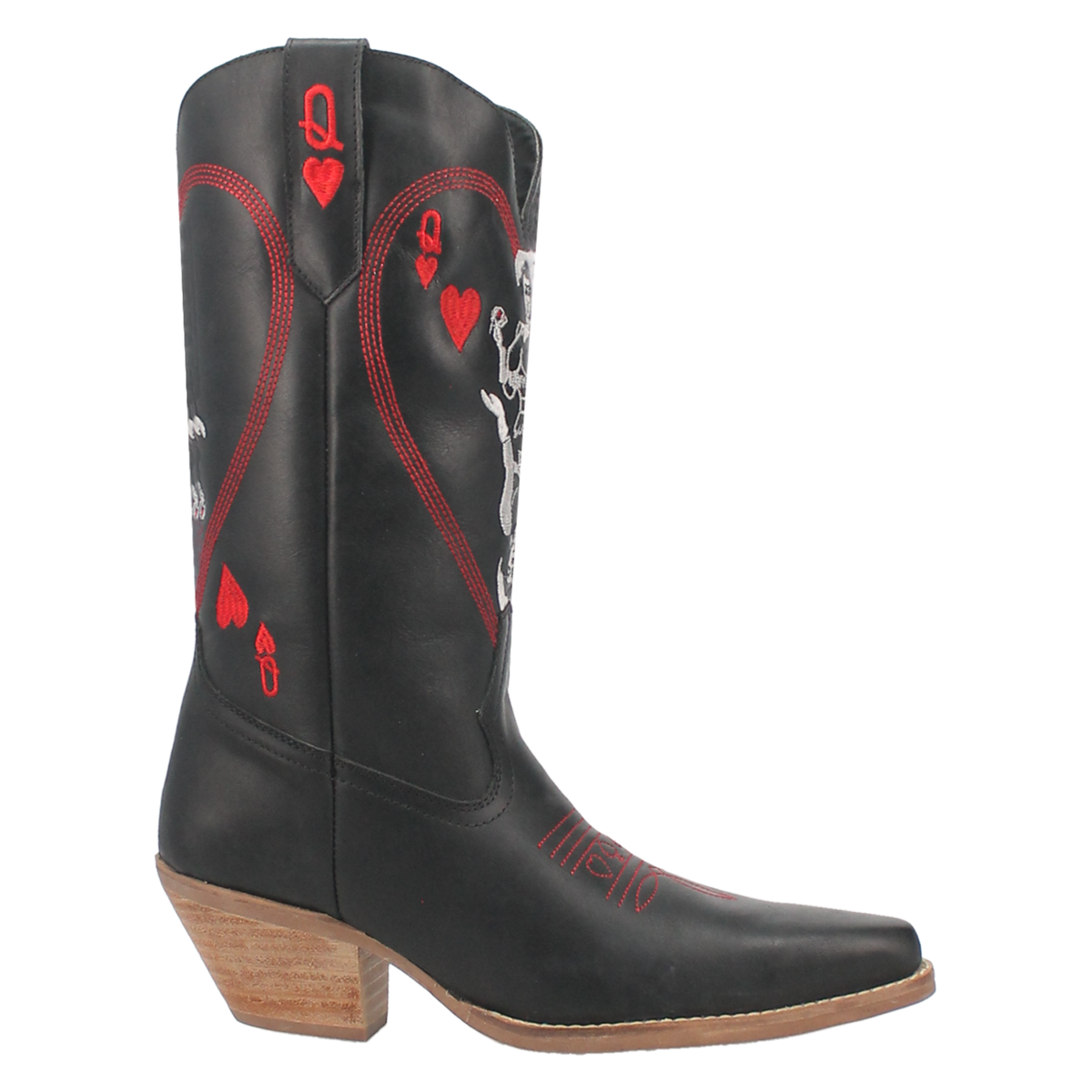 QUEEN A HEARTS LEATHER BOOT