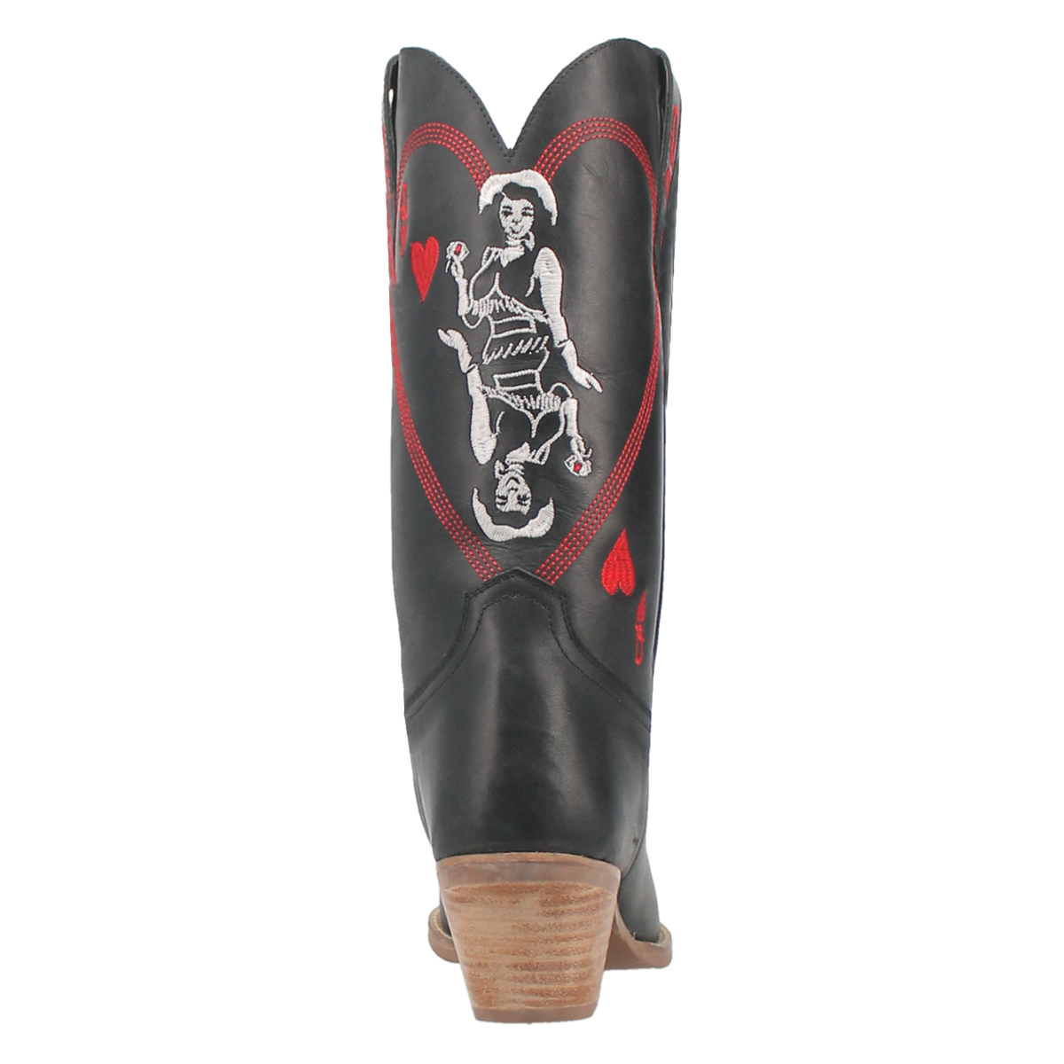 QUEEN A HEARTS LEATHER BOOT