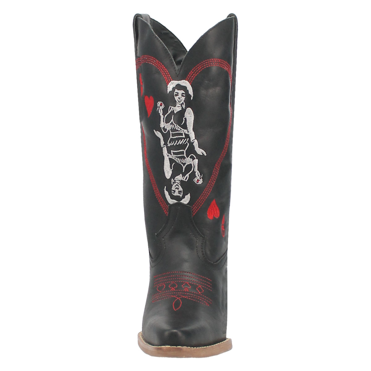 QUEEN A HEARTS LEATHER BOOT
