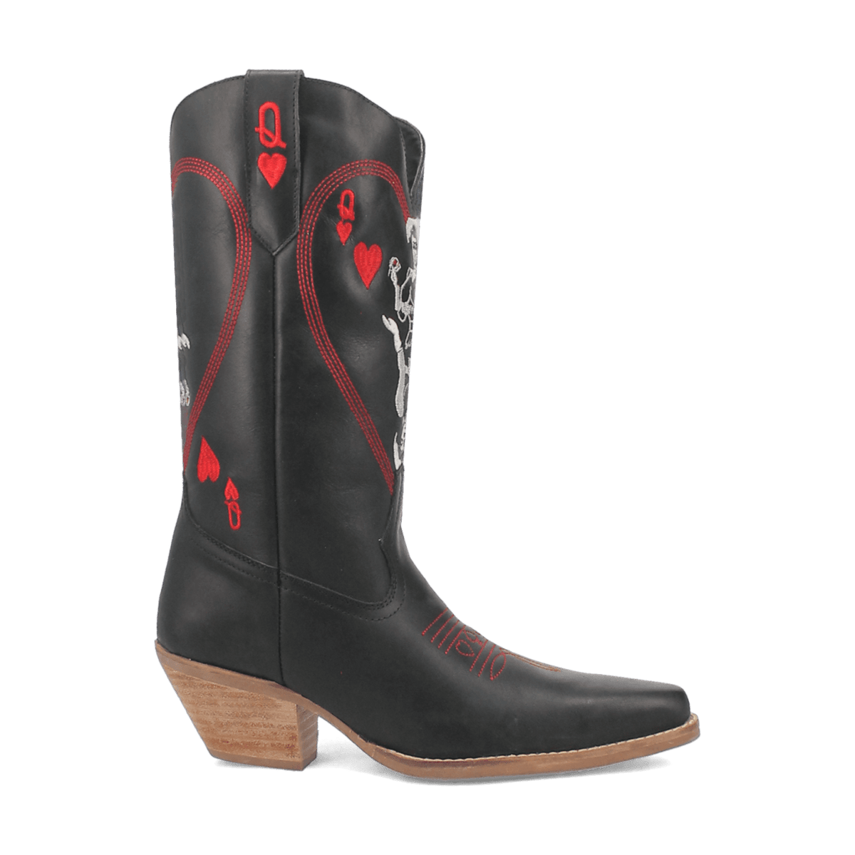 QUEEN A HEARTS LEATHER BOOT