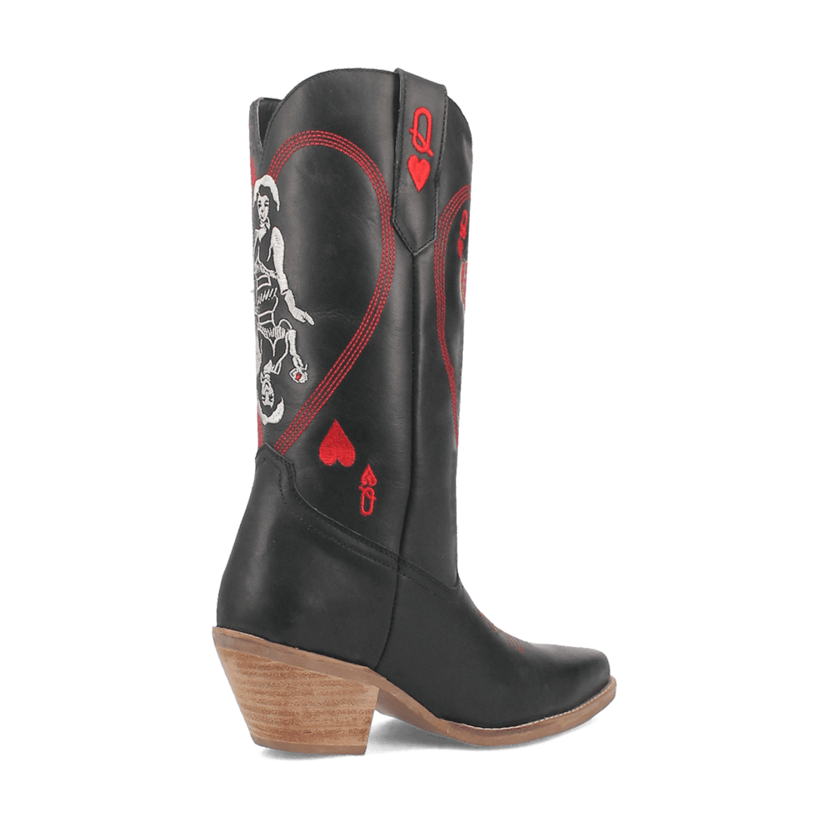 QUEEN A HEARTS LEATHER BOOT