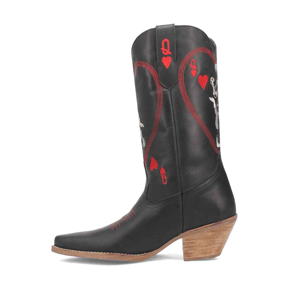 QUEEN A HEARTS LEATHER BOOT