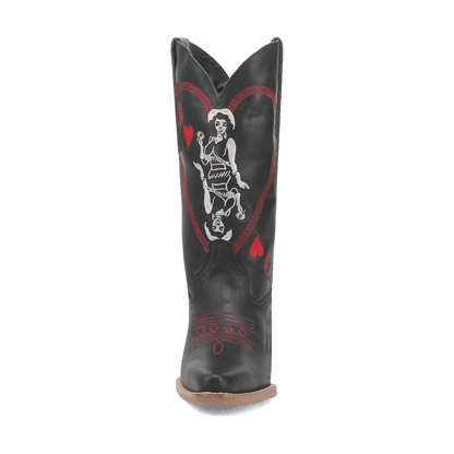 QUEEN A HEARTS LEATHER BOOT